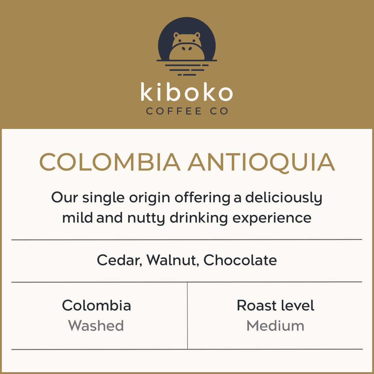 Colombia Antioquia Coffee Beans | Single Origin UK | Kiboko